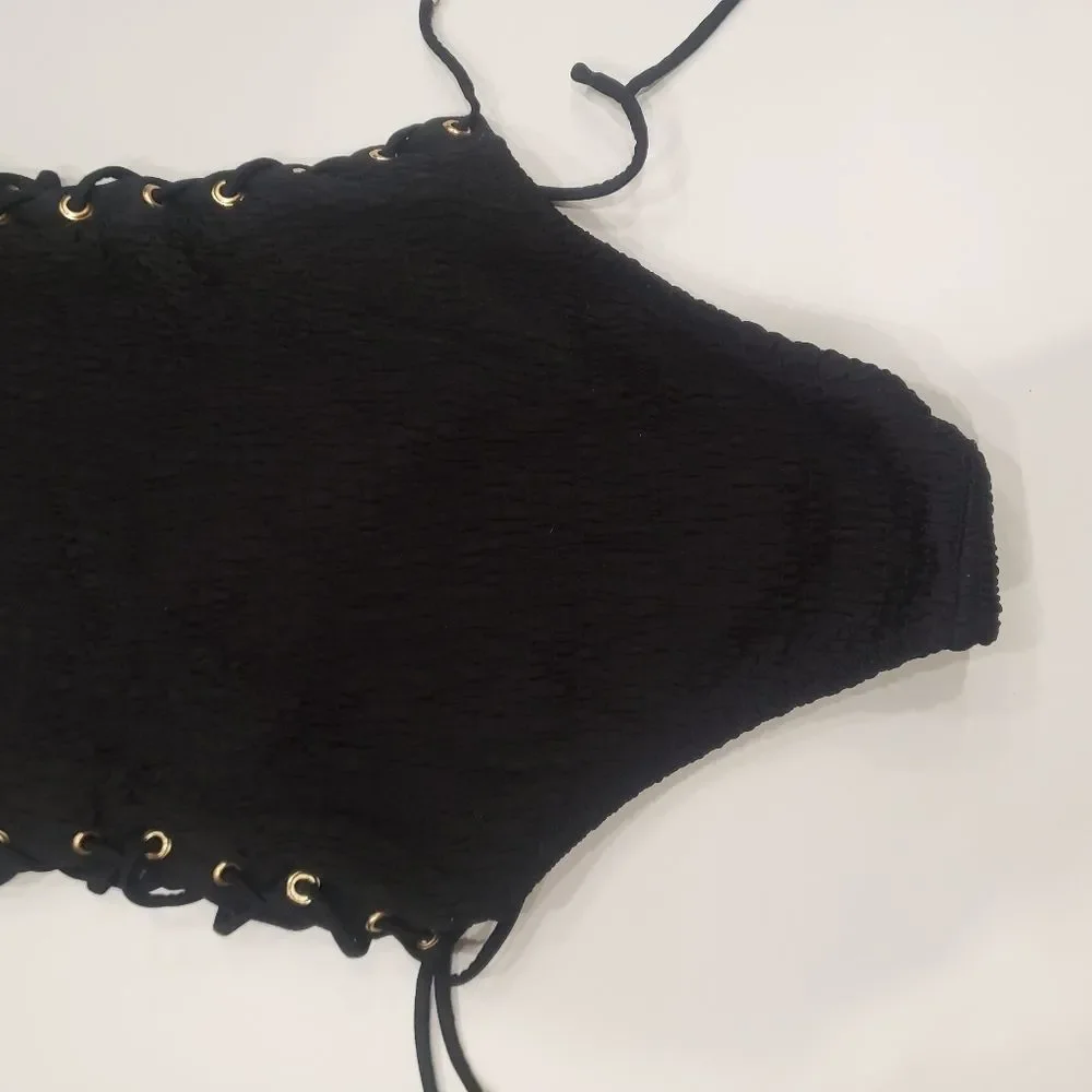 VS Ensenada Smocked Halter One-Piece Swim Suit - Picture 9 of 12